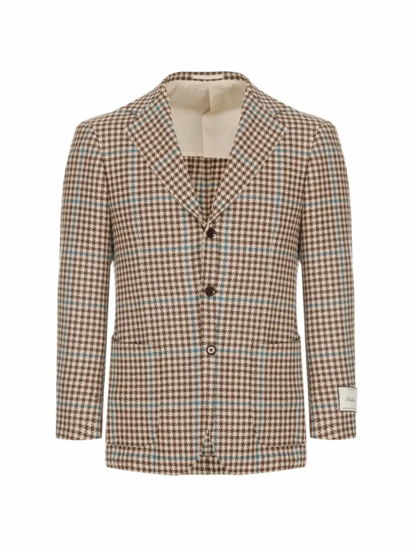 

Однобортный шерстяной пиджак в клетку Ring Jacket, мультиколор