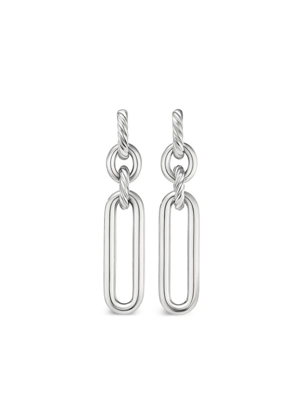 

Серебряные серьги-подвески Lexington Double Link David Yurman, серебяный