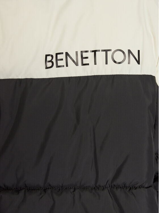 Пуховик стандартного кроя United Colors Of Benetton, черный — фото 3