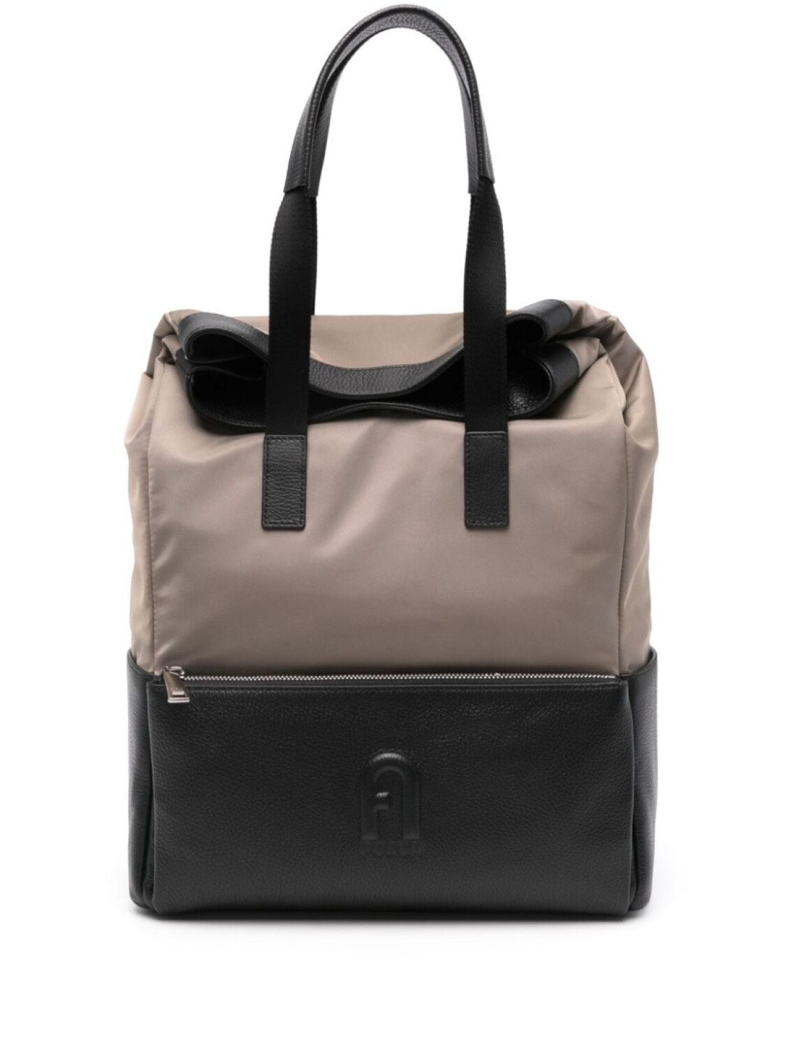 

Furla рюкзак с тисненым логотипом, коричневый