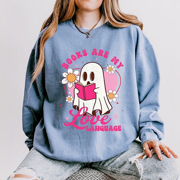 

Куртка Books are my love language ghost Simply Sage Market, Blue Jean