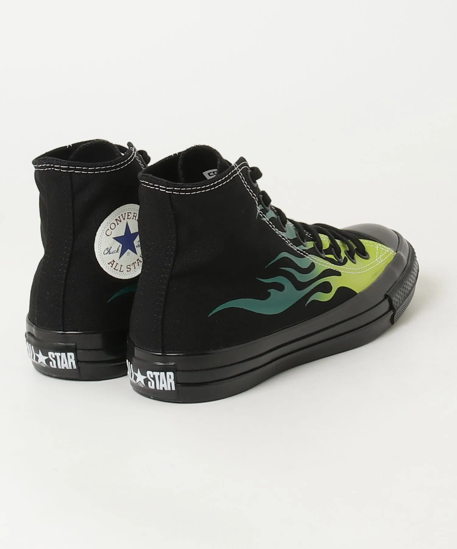 Мужские кроссовки Converse ALL STAR AGED IGNT HI пламенные чёрно-синие — фото 2