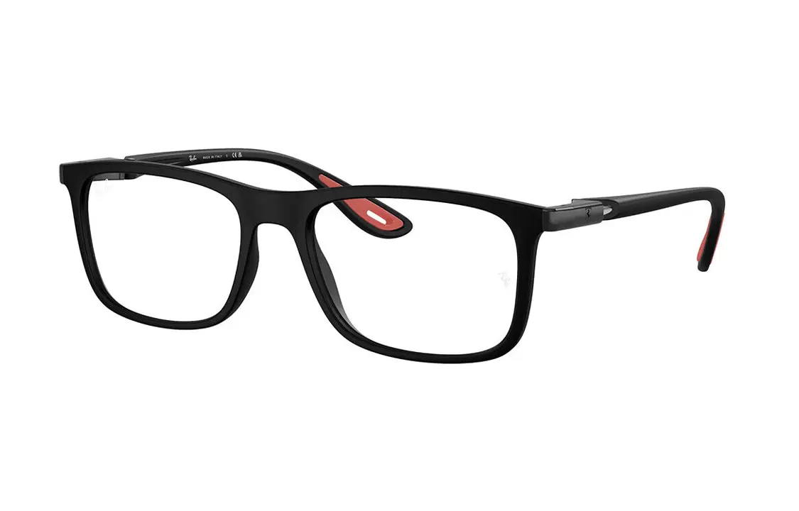 

RayBan Пластиковая прямоугольная оправа для очков унисекс черная, Black