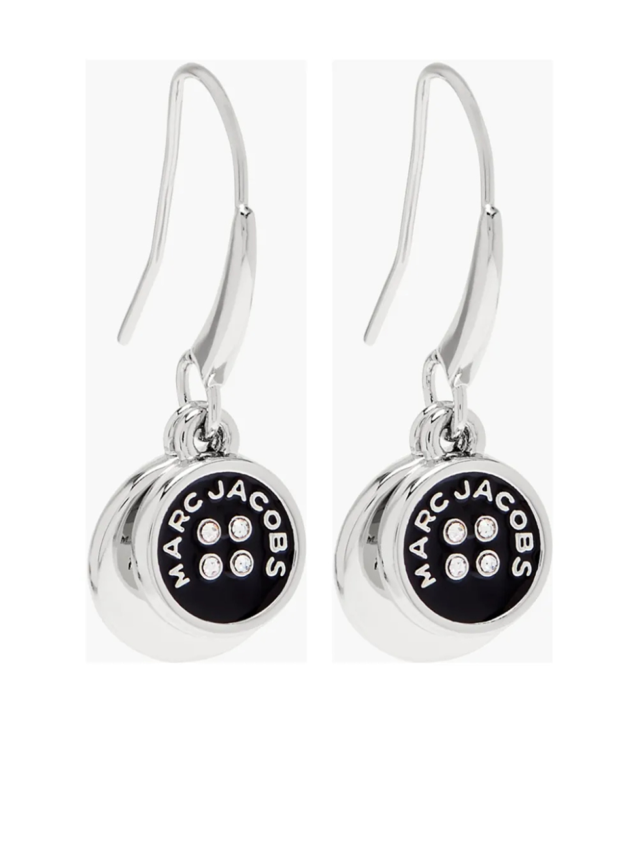

Серьги-подвески Marc Jacobs Button Drop, серебристый