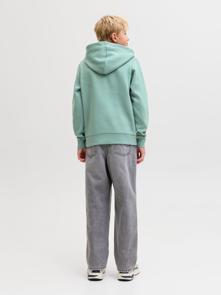 JACK & JONES Junior Толстовка с капюшоном JJECORP LOGO SWEAT HOOD JNR, цвет минерально-голубой — фото 4