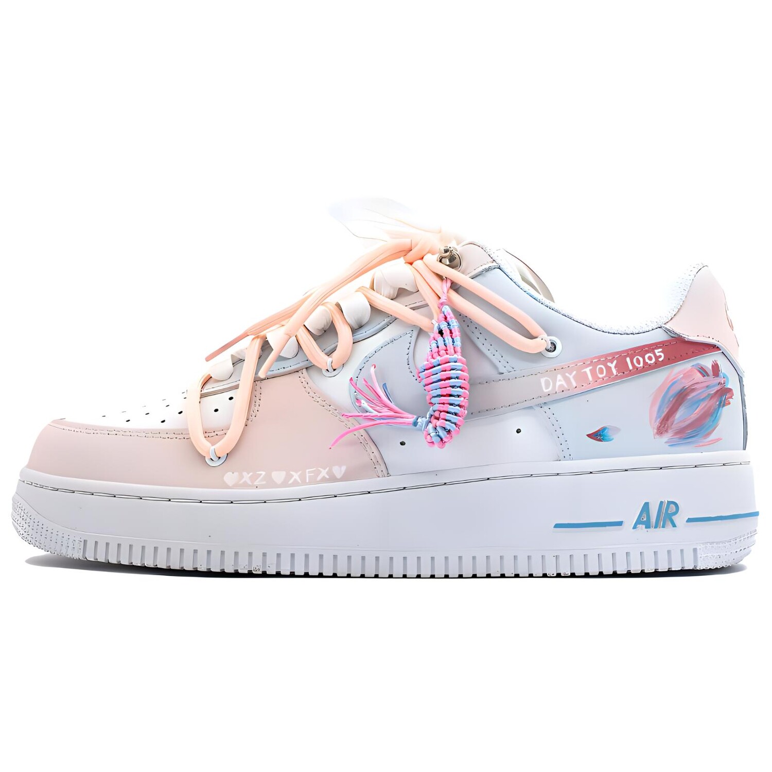 

Кроссовки Nike Air Force 1 Skateboarding Shoes Men Low-top Pink/blue, розовый