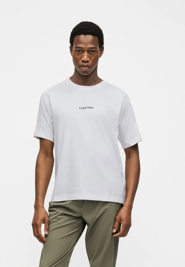 Футболка с принтом tape tee icon sport print tshirt Calvin Klein, Classic White — фото 3