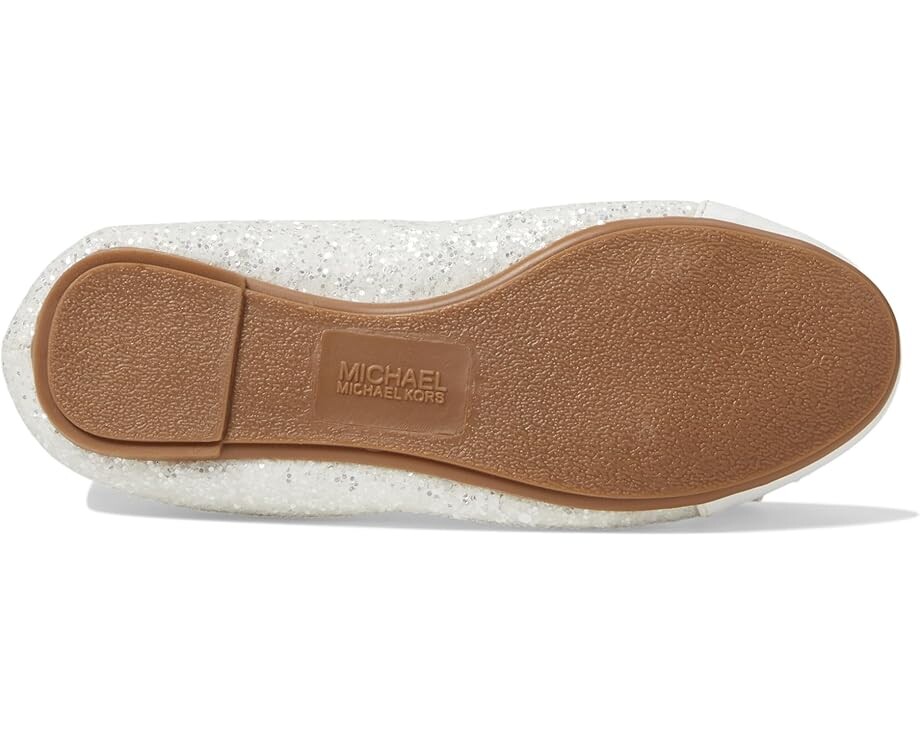 Туфли на плоской подошве MICHAEL Michael Kors Kids Kenya Lock, цвет White/Glitter — фото 3