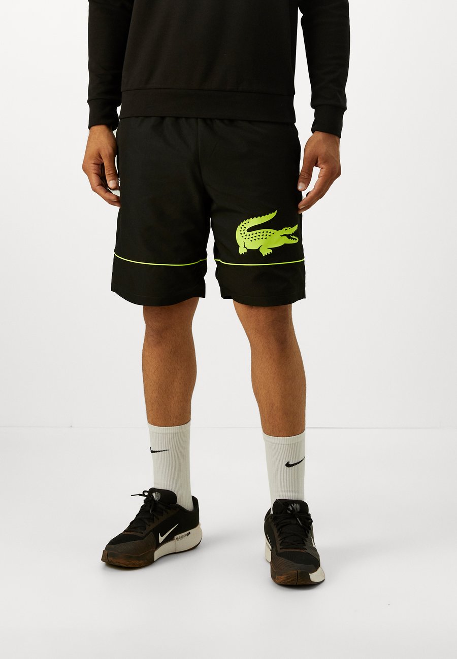 Спортивные шорты Lacoste Sport Sports shorts, Black/Fluo Yellow/Black — фото 3