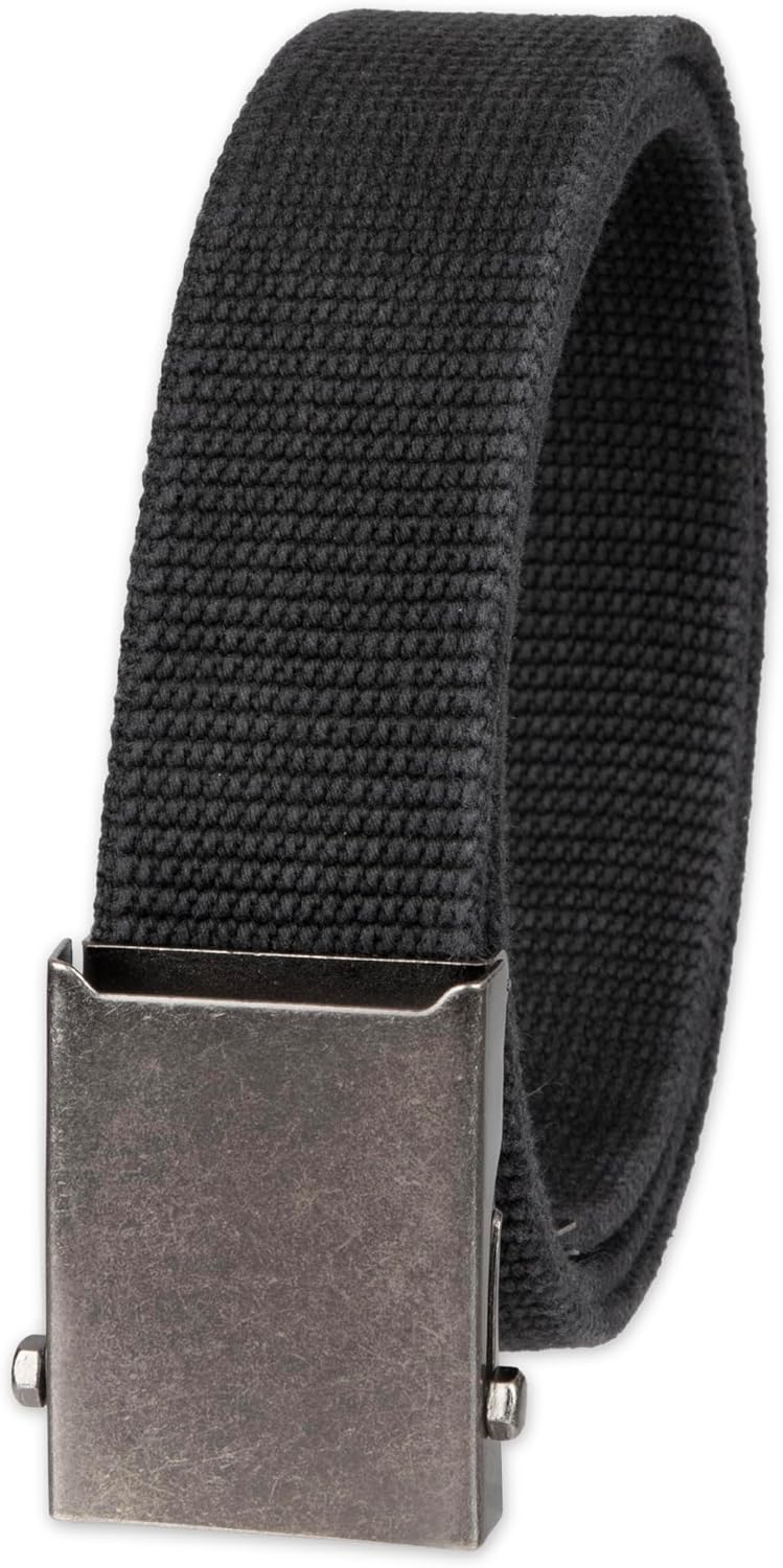 

Columbia мужской пояс с пряжкой Military Plaque - размер 42" - для повседневной носки и активного отдыха, Black Cotton Strap