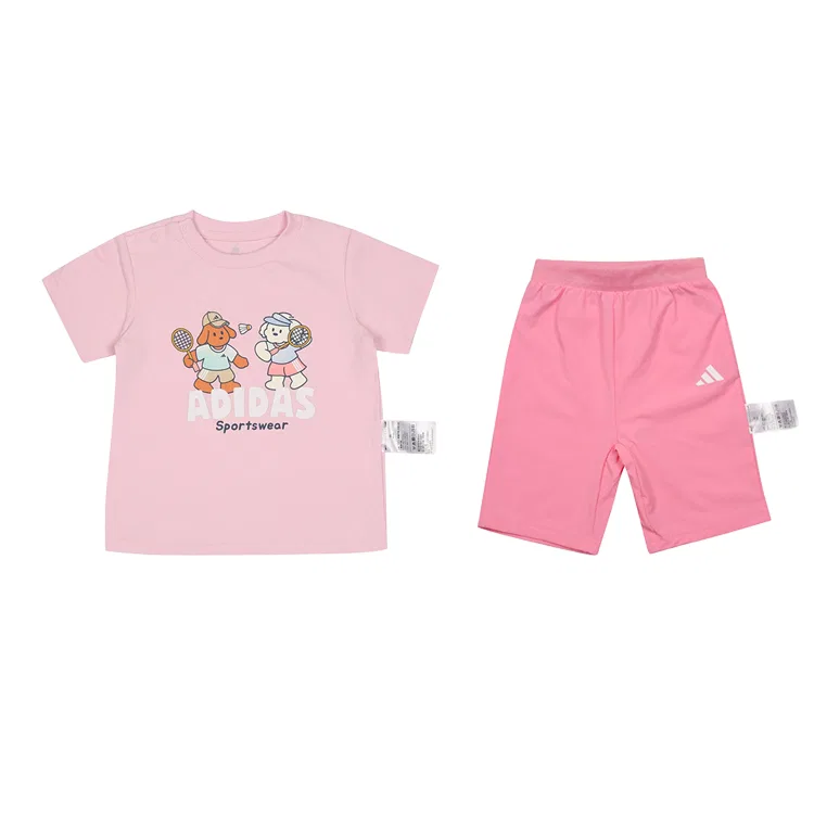 Детская спортивная одежда Casual с круглым вырезом Adidas, Pink