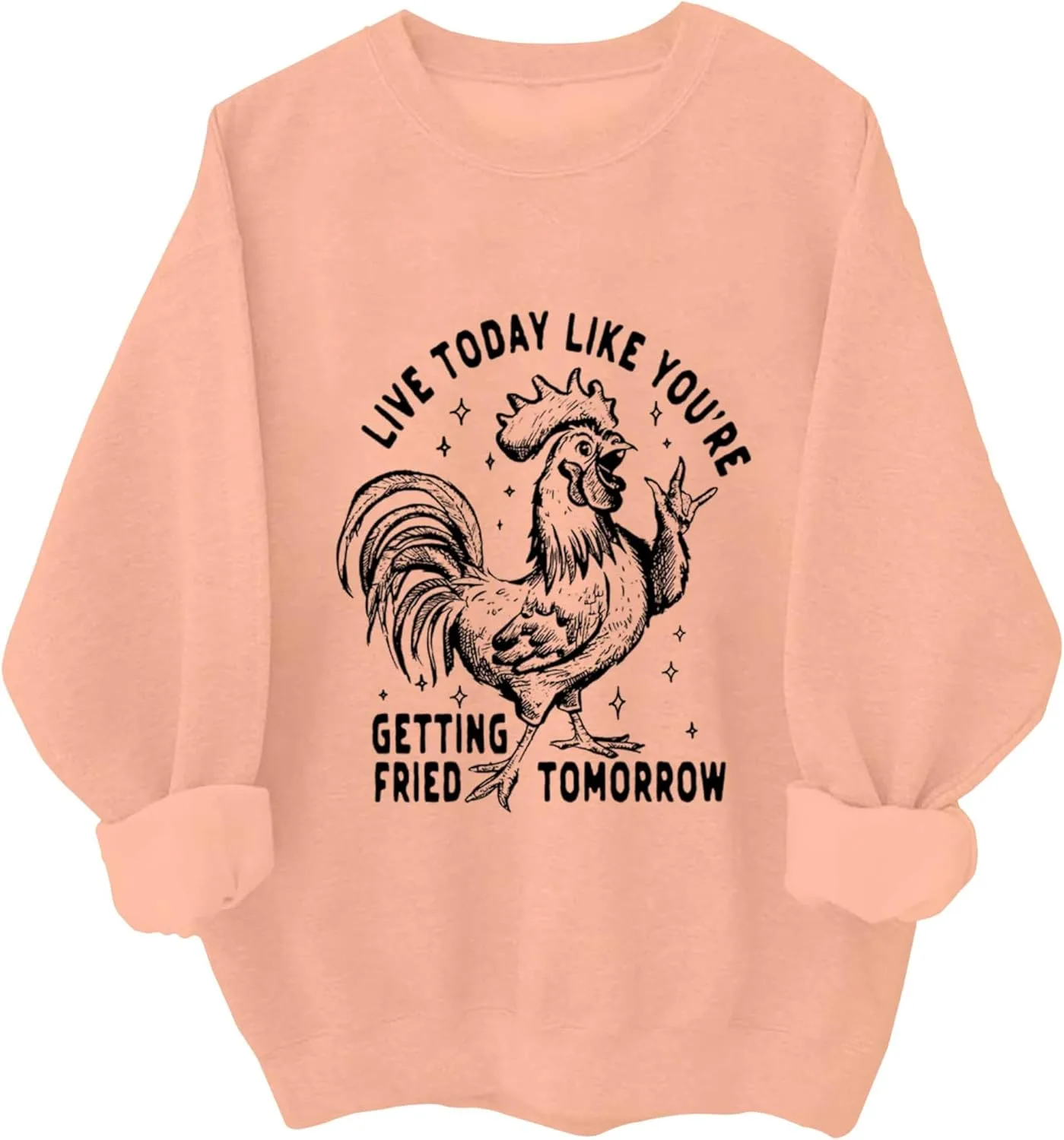 

Толстовка с юмористичным принтом "Live Today Like You're Getting Fried Tomorrow" Relliot