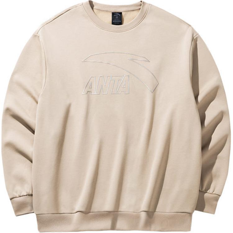 

Свитшот Anta Life Collection мужской цвета овсяного молока Oat Milk Brown