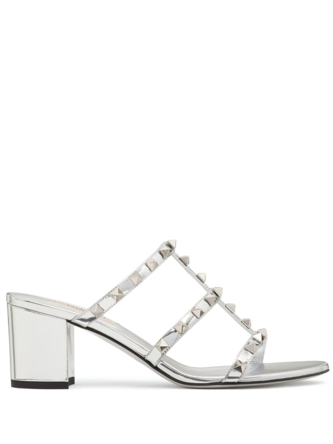 

Valentino Garavani мюли с декором Rockstud, серебристый