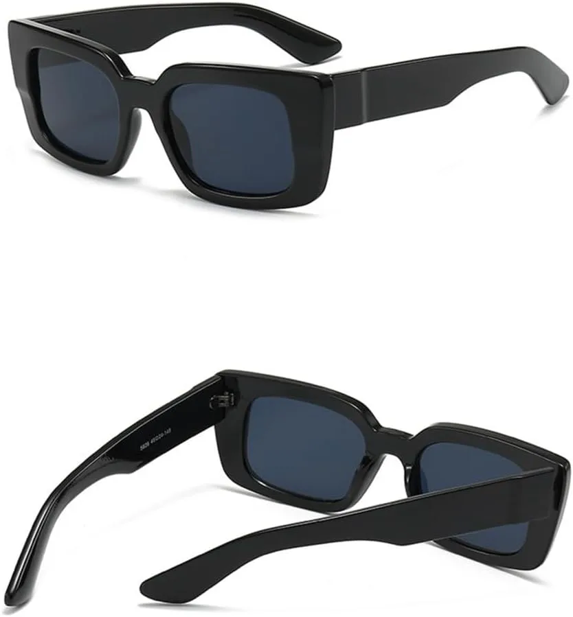 

Женские солнцезащитные очки прямоугольной формы в стиле ретро с леопардовым принтом, мужские солнцезащитные очки с защитой от УФ-излучения UV400 HDUBFY, Black