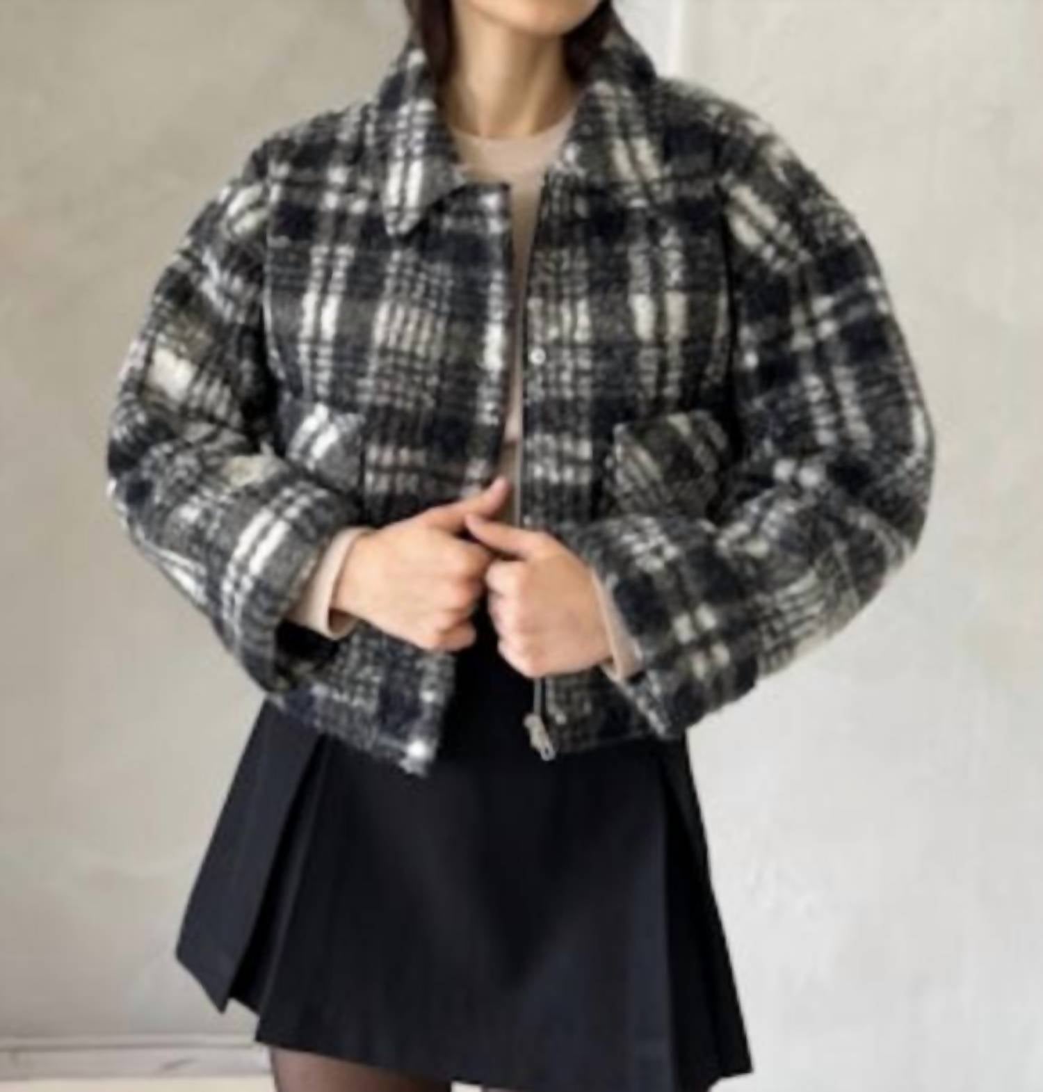 

Уютная куртка Nate Zip Front черного/белого цвета GREYLIN
