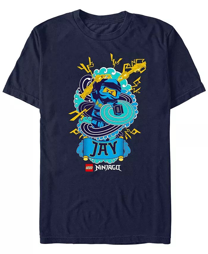 

Мужская футболка с коротким рукавом Lego Ninjago Jay Badge Fifth Sun, синий
