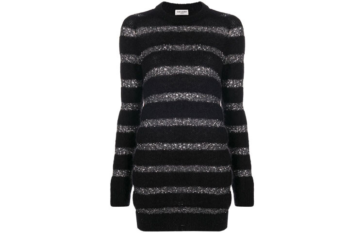 

Платье женское Saint Laurent в полоску, черный