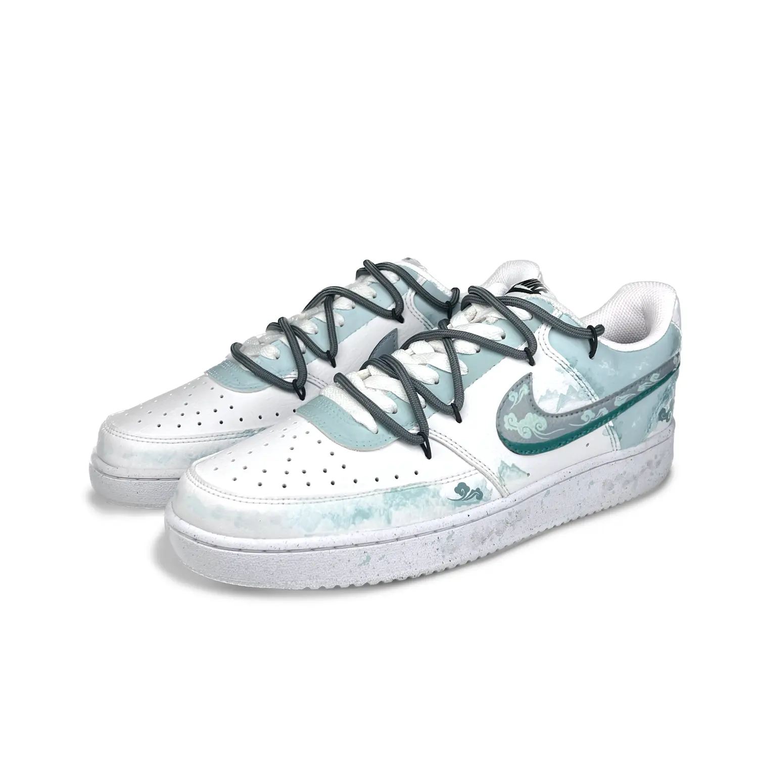 Мужские кроссовки для скейтбординга Nike Court Vision 1, Arctic Fusion/Off White/Cream White — фото 3