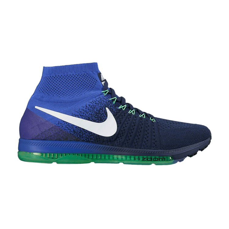 

Кроссовки Zoom All Out Flyknit 'College Navy Electro Green', синий