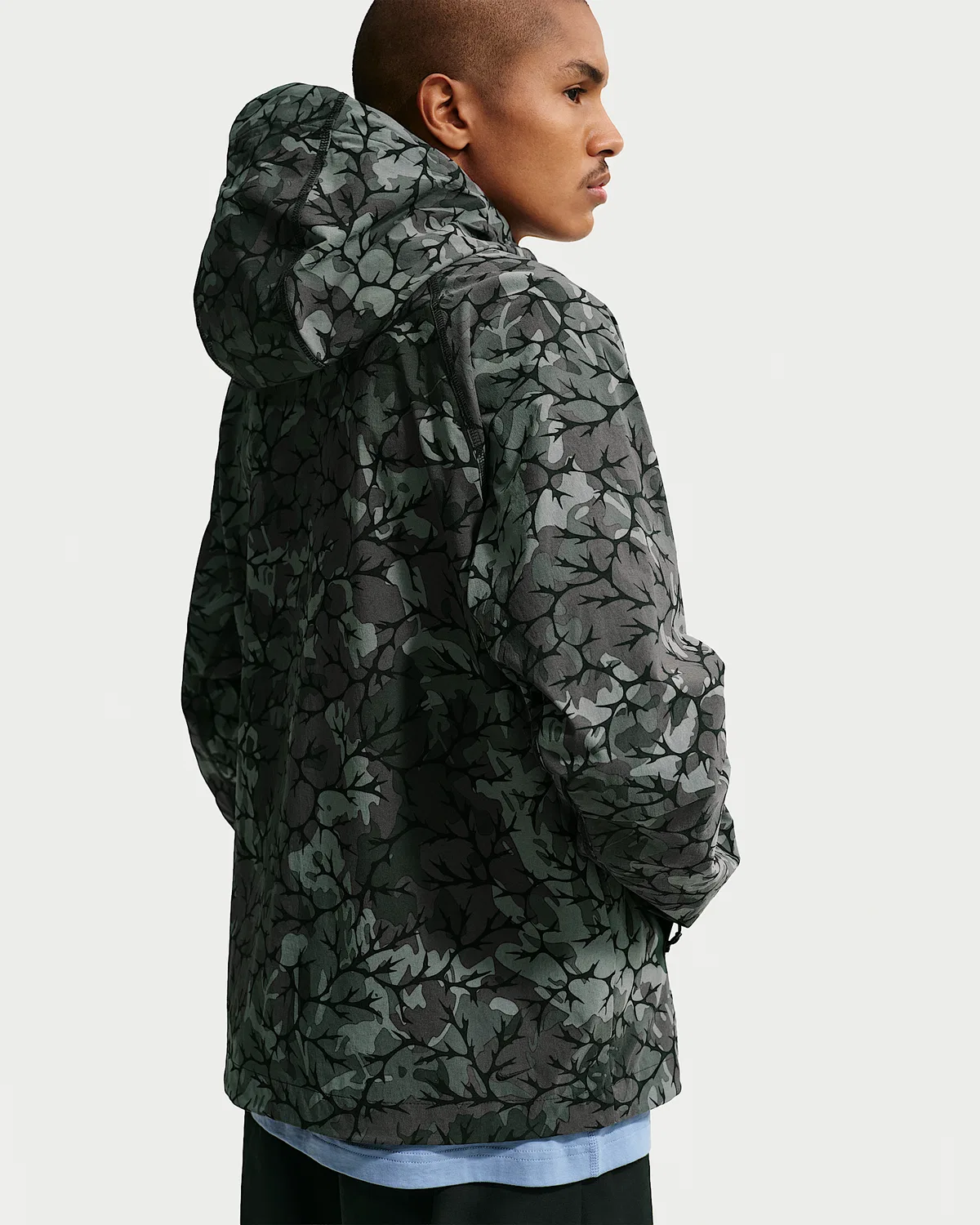 Мужская ветровка Windrunner на полной молнии Nike Tech, Black/Black — фото 2