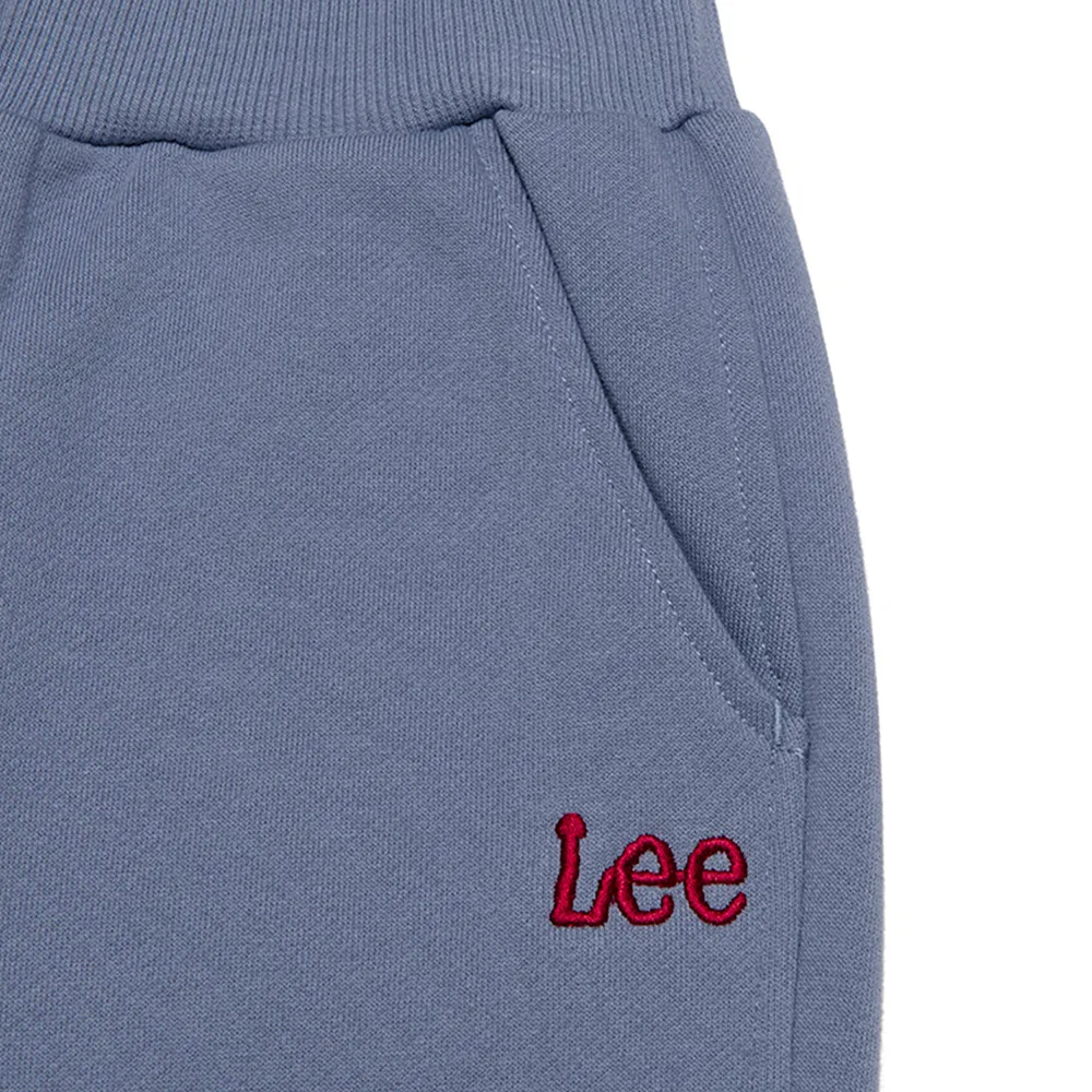 Детские джоггеры Lee Kids с вышивкой и начёсом тёмно-серые — фото 3