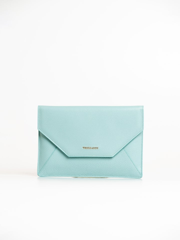 

Клатч Trussardi, цвет water green