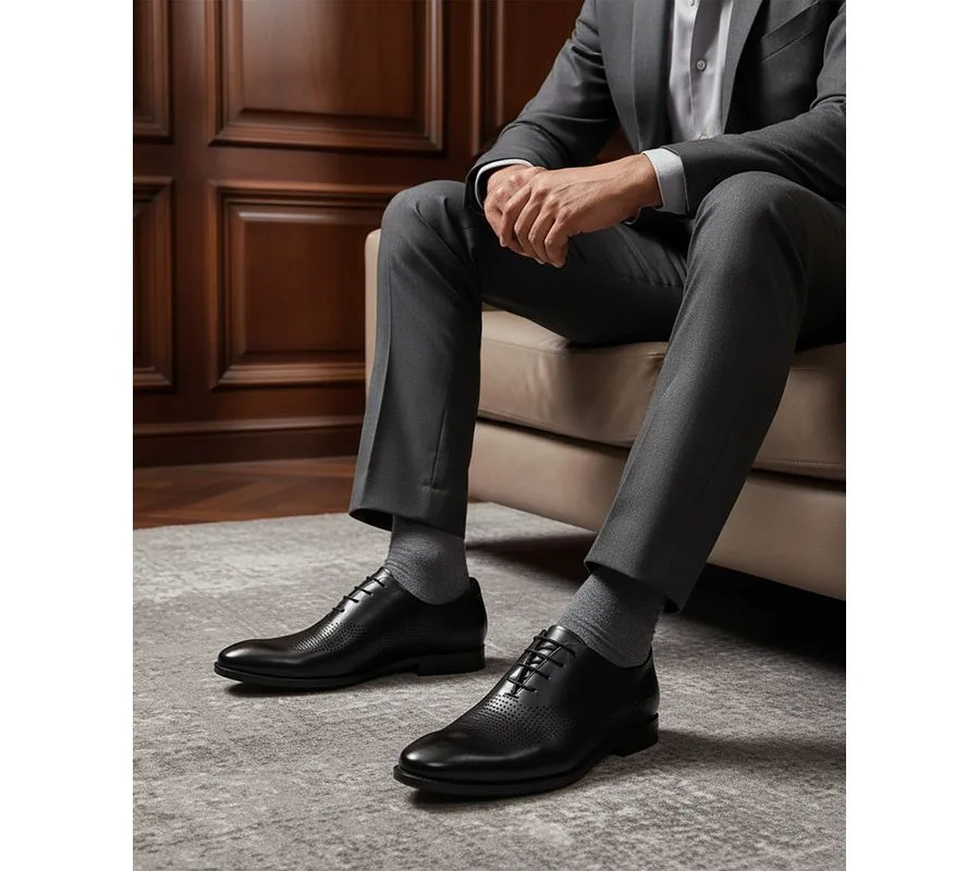 Перфорированные классические оксфорды East Road с технологией Hands-Free Slip On Marc Joseph New York, черный — фото 3