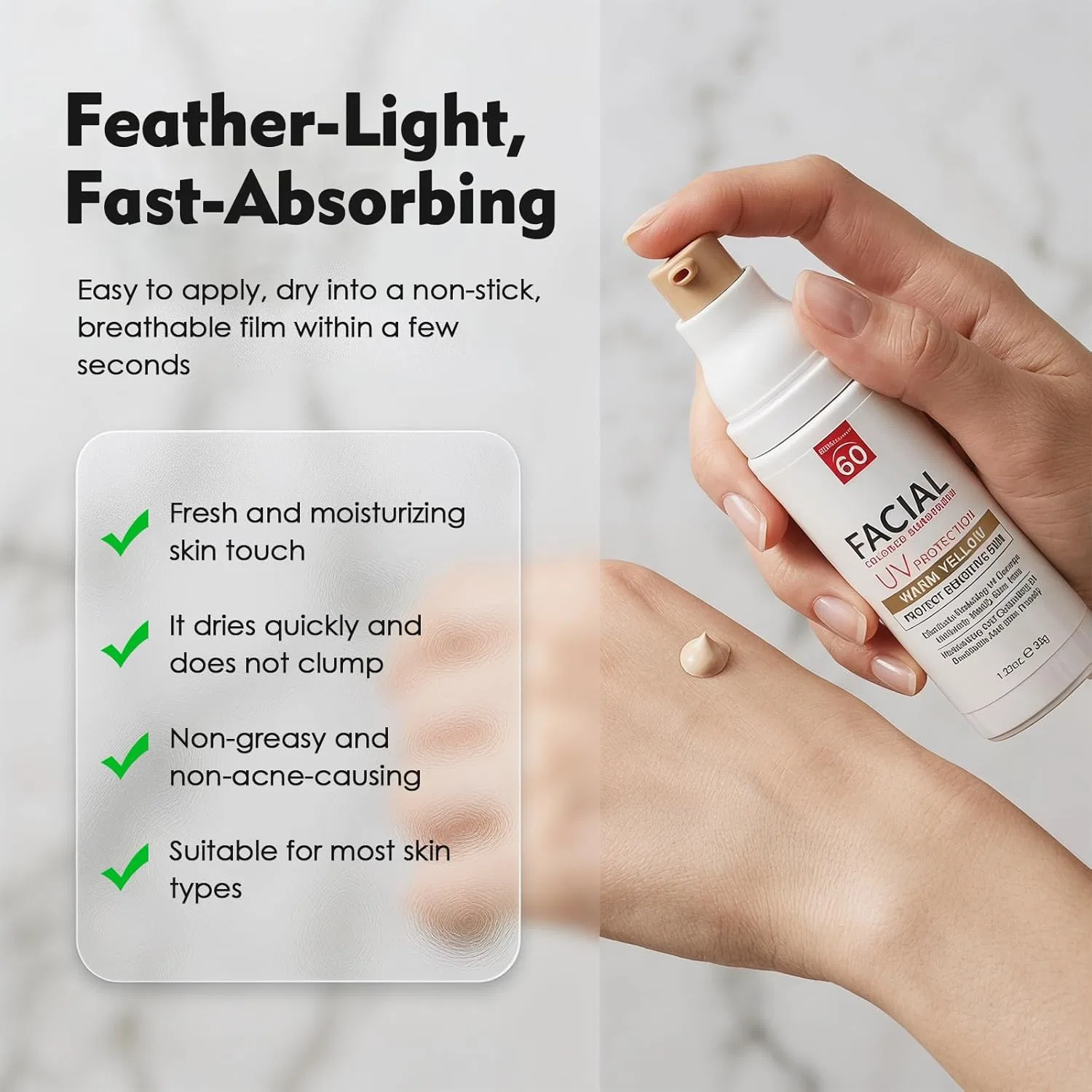 Солнцезащитный крем для лица SPF60+ 35 мл Probuk, Type White — фото 4