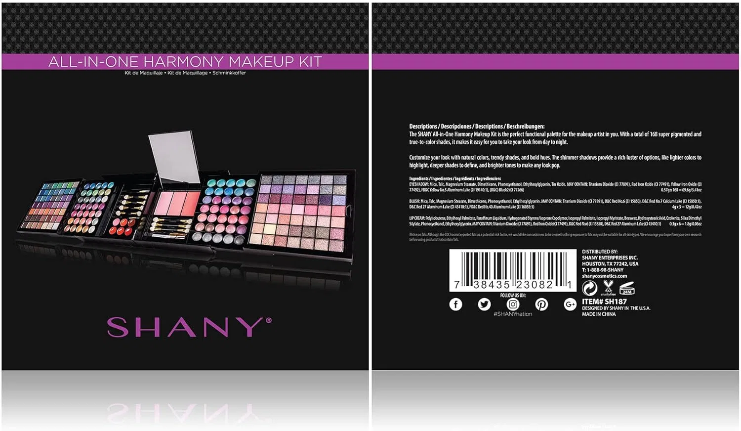 Набор для макияжа мультицветный Shany 2012 Edition All-in-One Harmony Makeup Kit — фото 3