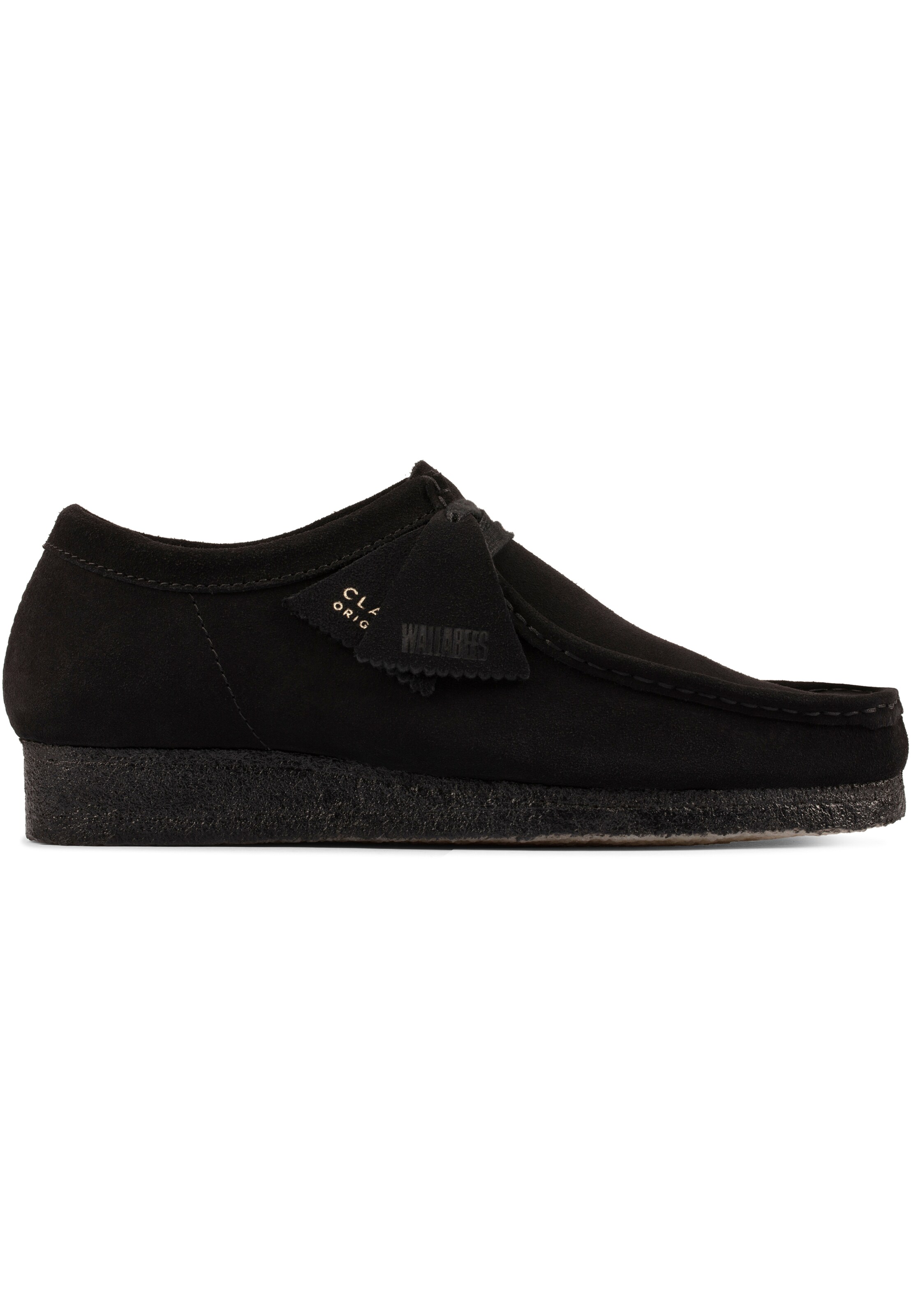 CLARKS Туфли на шнуровке 'Wallabee Black' в черном цвете — фото 4
