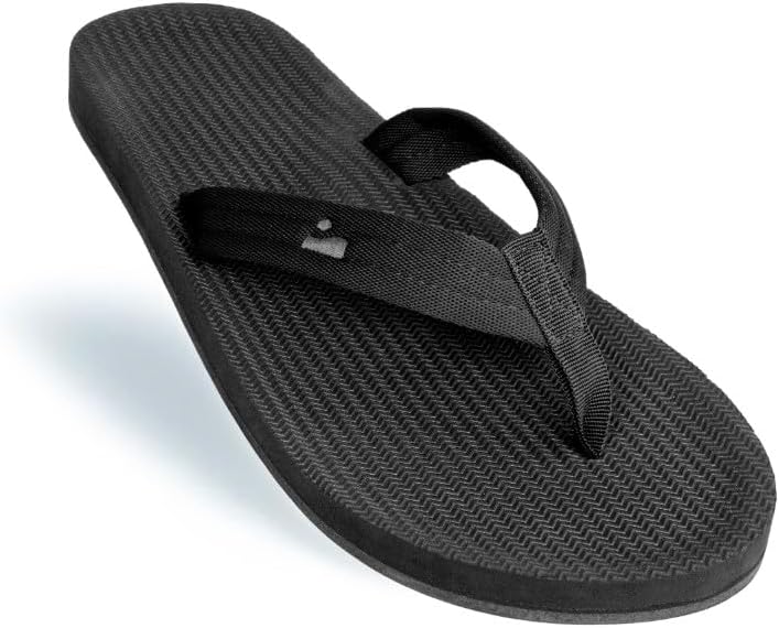 

Мужские шлепанцы Indosole Easy Living с подошвой из переработанных шин и нейлоновыми ремнями, экологически чистые, черный