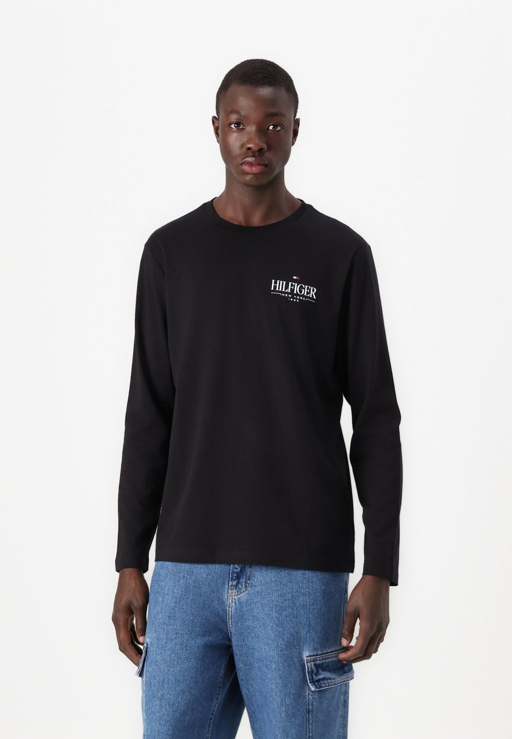 

Лонгслив STACK TEE Tommy Hilfiger, черный