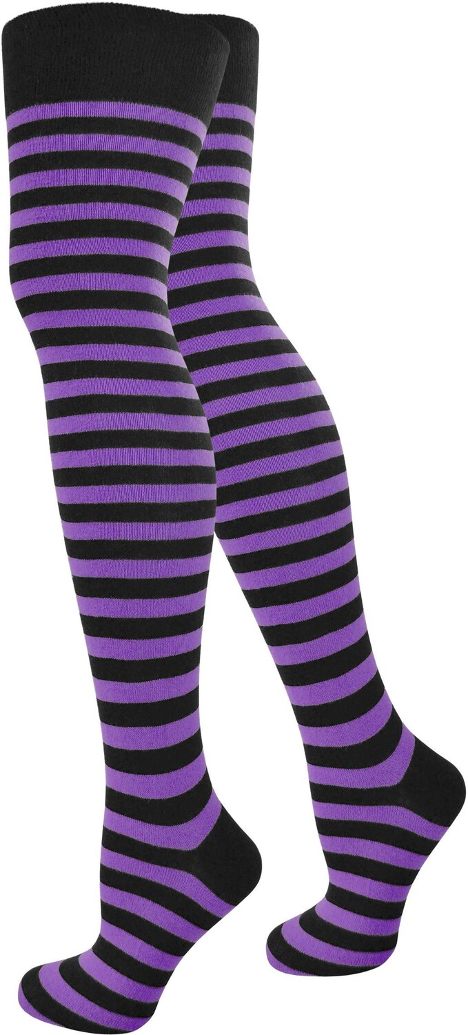

Носки normani Overknees schmale Ringel, черный