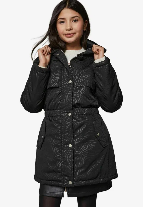 Верхняя одежда Lipsy Regular fit weight padded zebra cagoule winter coat, черный