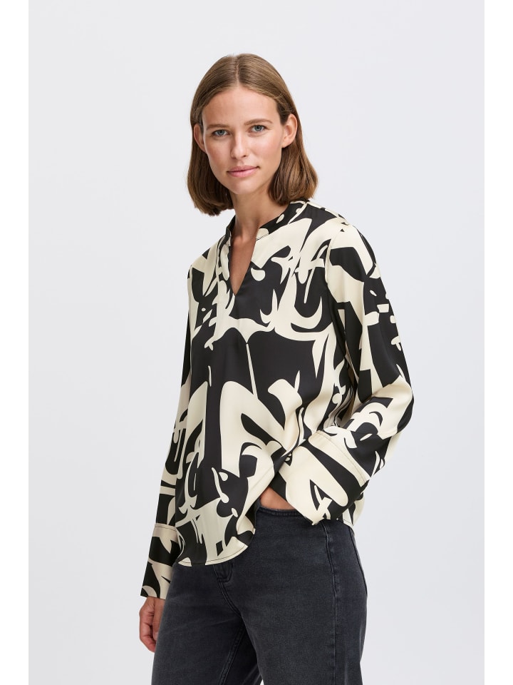 

Блузка с длинными рукавами BYJINNY свободного кроя в черном миксе b. young