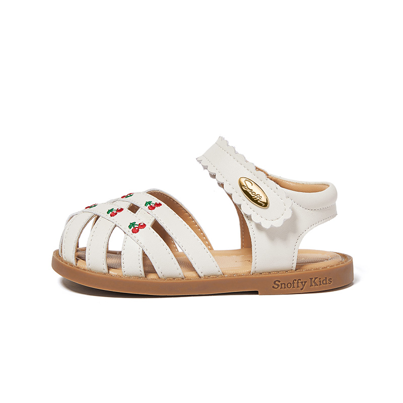 

Сандалии с закрытым носком из ткани для младенцев и малышей Snoffy, слоновая кость