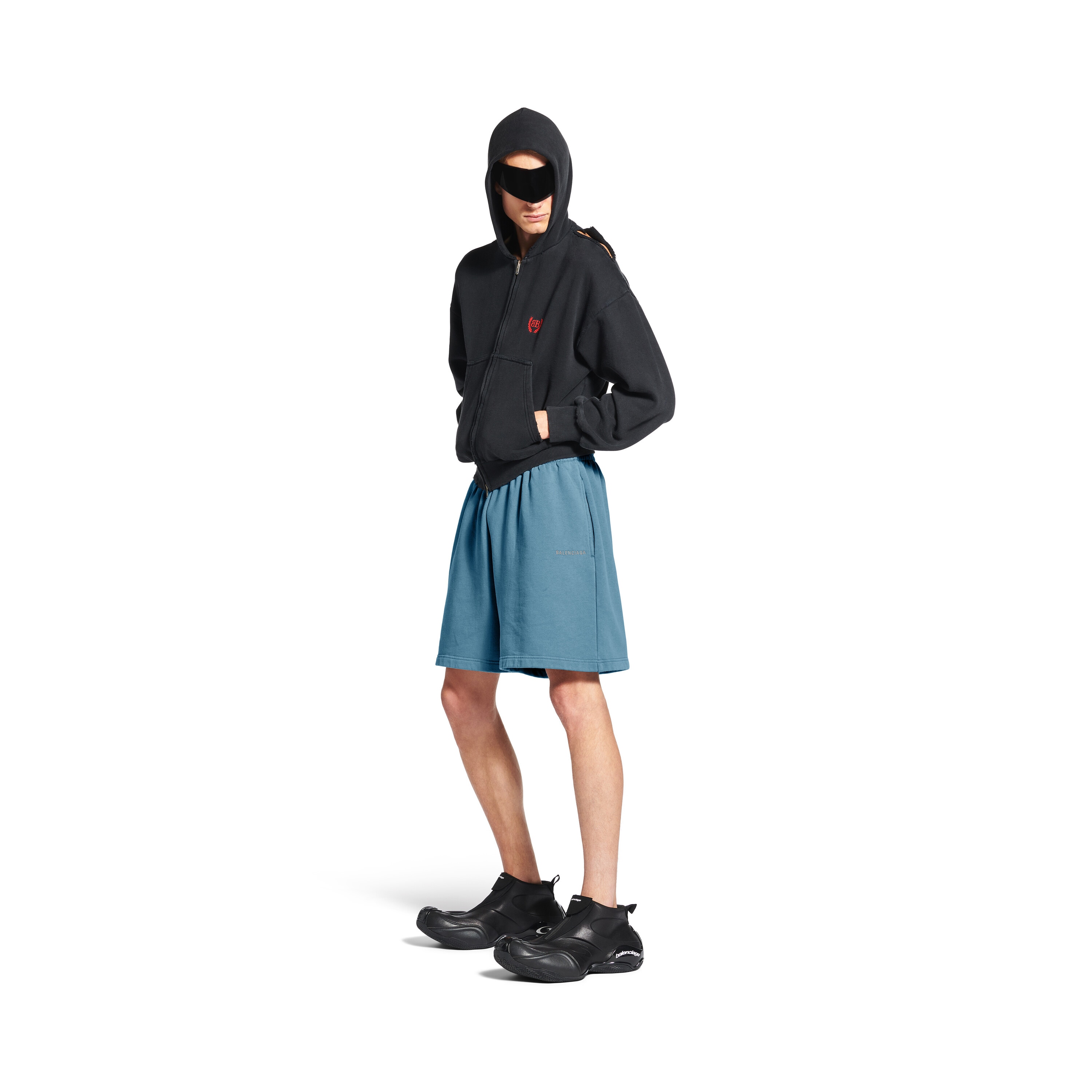 

Шорты Balenciaga Back Reflective, серый синий