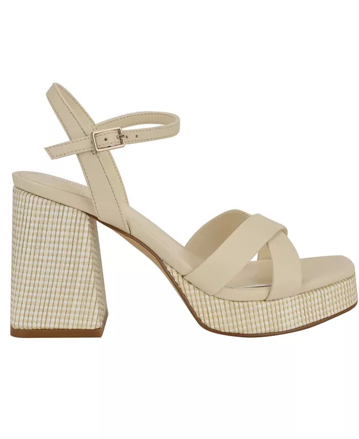Женские босоножки Drancy Block Heel Dress Sandals Calvin Klein, слоновая кость/кремовый — фото 2