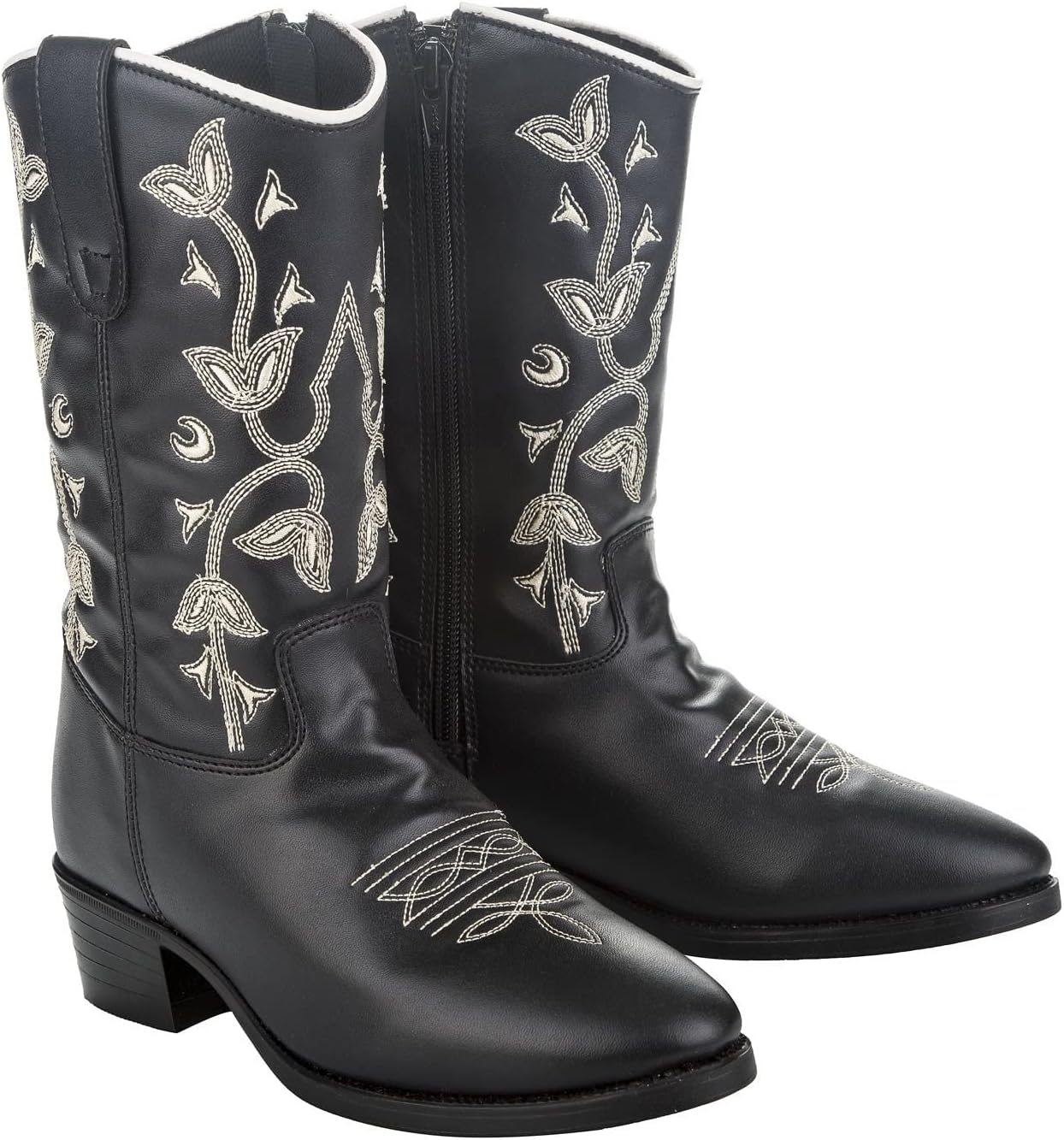 

Детские черные западные сапоги TuffRider с цветочным узором