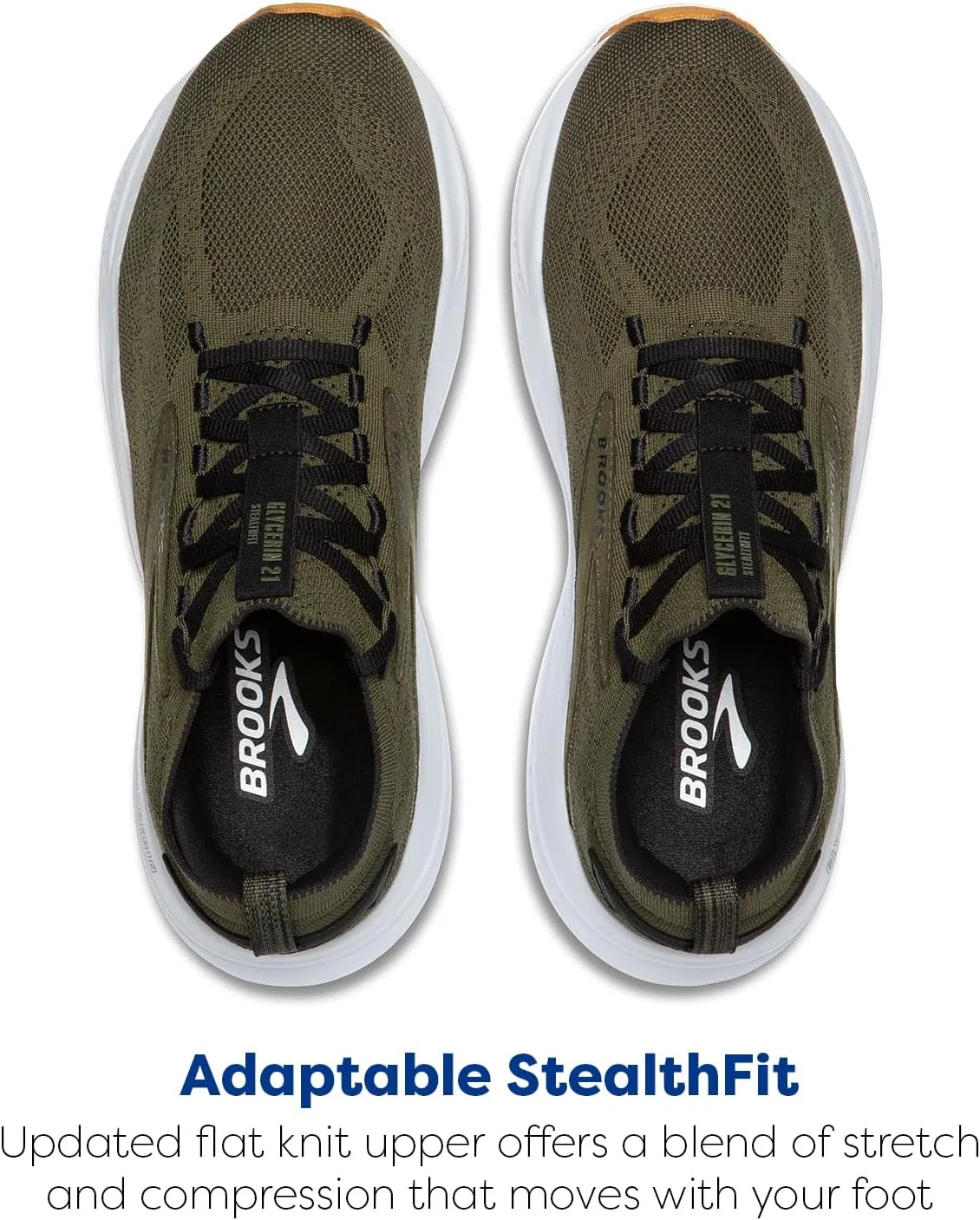 Мужские кроссовки Brooks Glycerin Stealthfit 21, Green / Black / White — фото 4