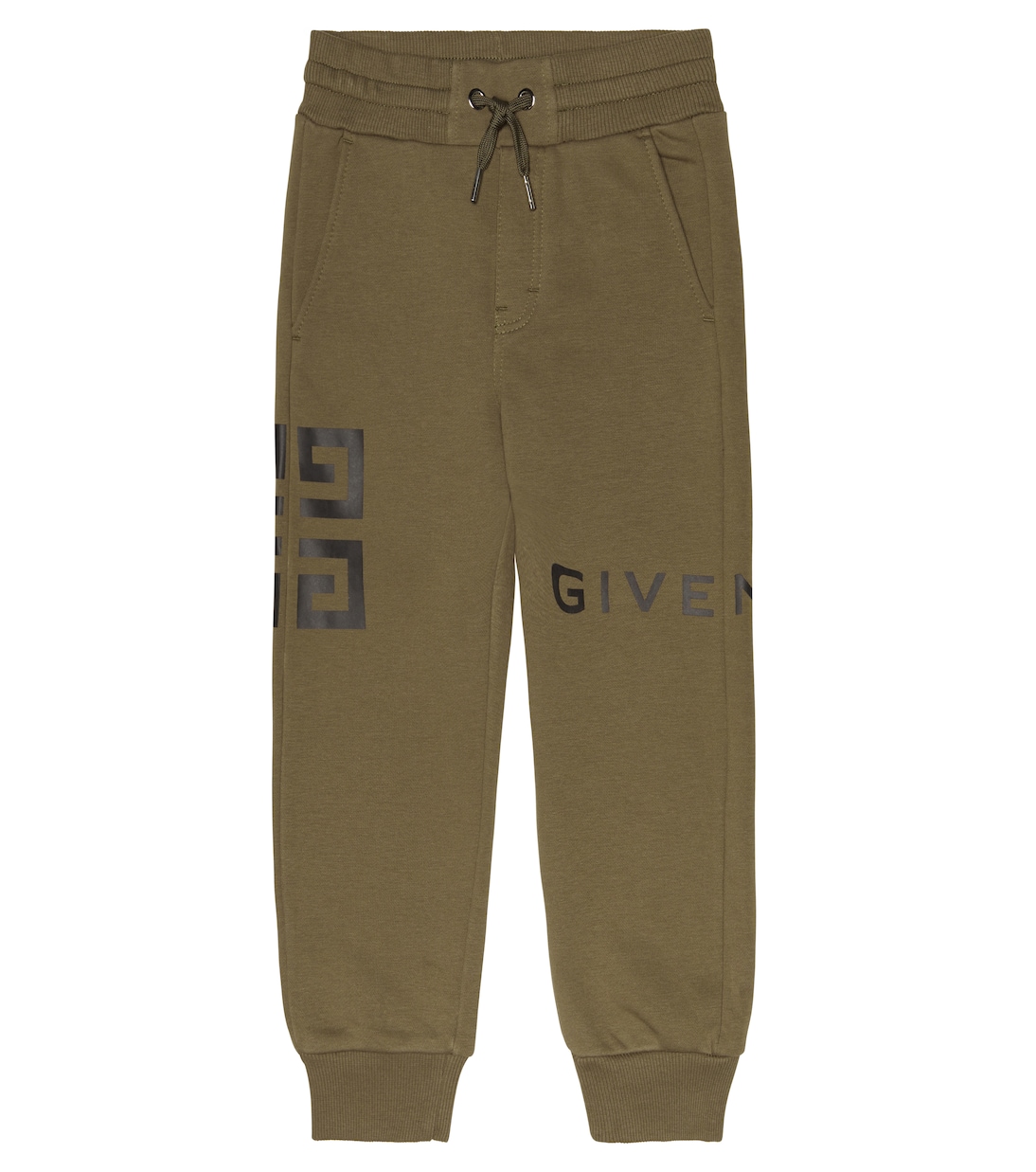 

Спортивные брюки из хлопковой смеси с логотипом Givenchy Kids, хаки