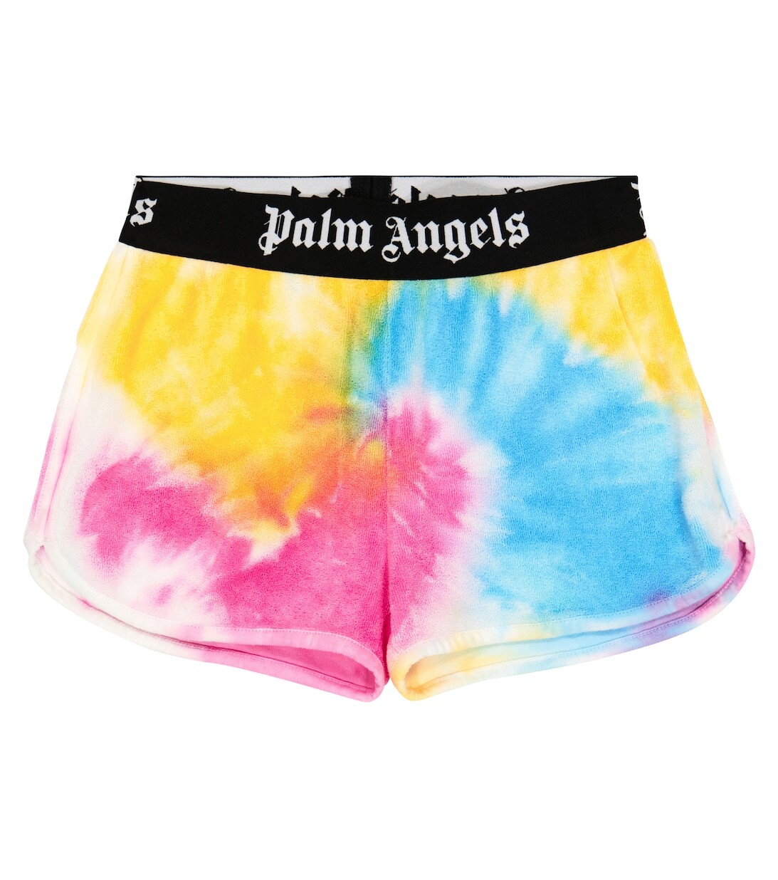 

Шорты из хлопкового джерси с принтом тай-дай Palm Angels, разноцветный