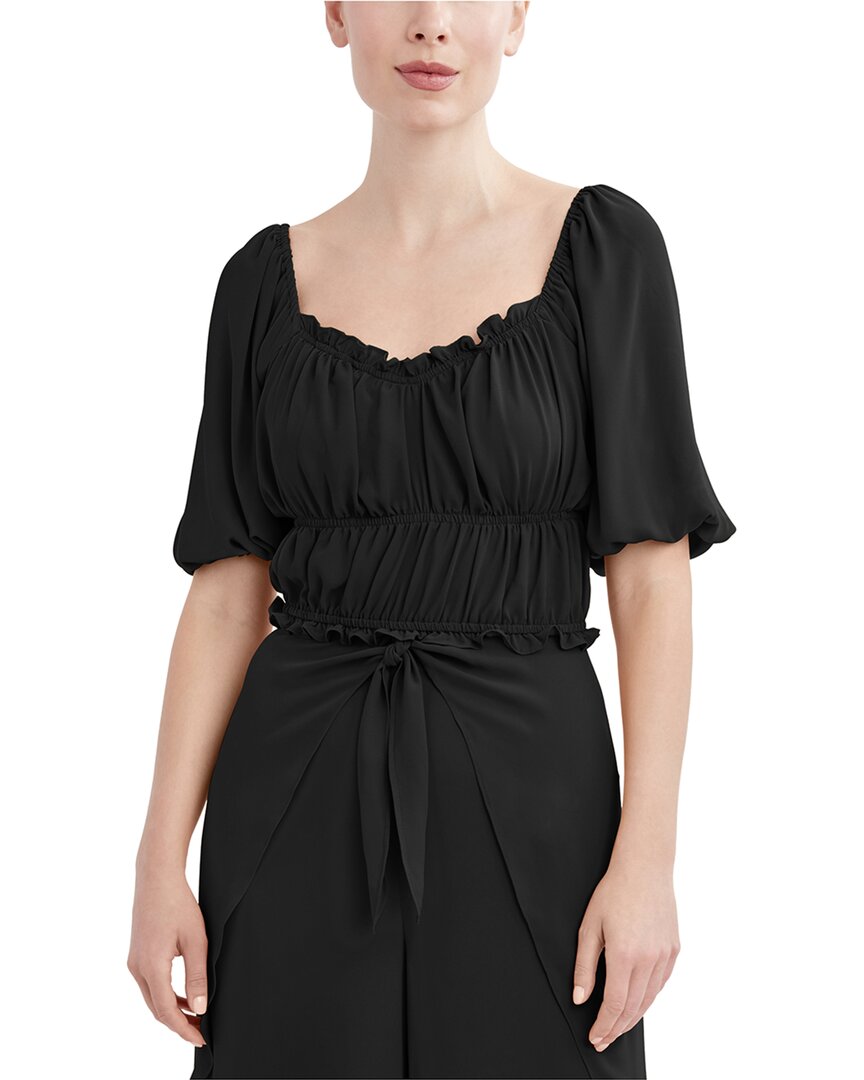 

BCBGMAXAZRIA Топ из льняной смеси, черный