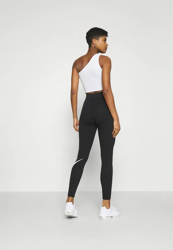 Штаны Nike Sportswear W nsw essntl lggng futura hw leggings, черно-белые — фото 3