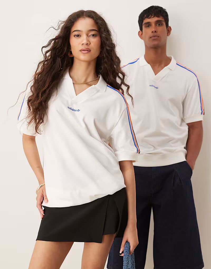 

Поло Adidas Originals белого цвета