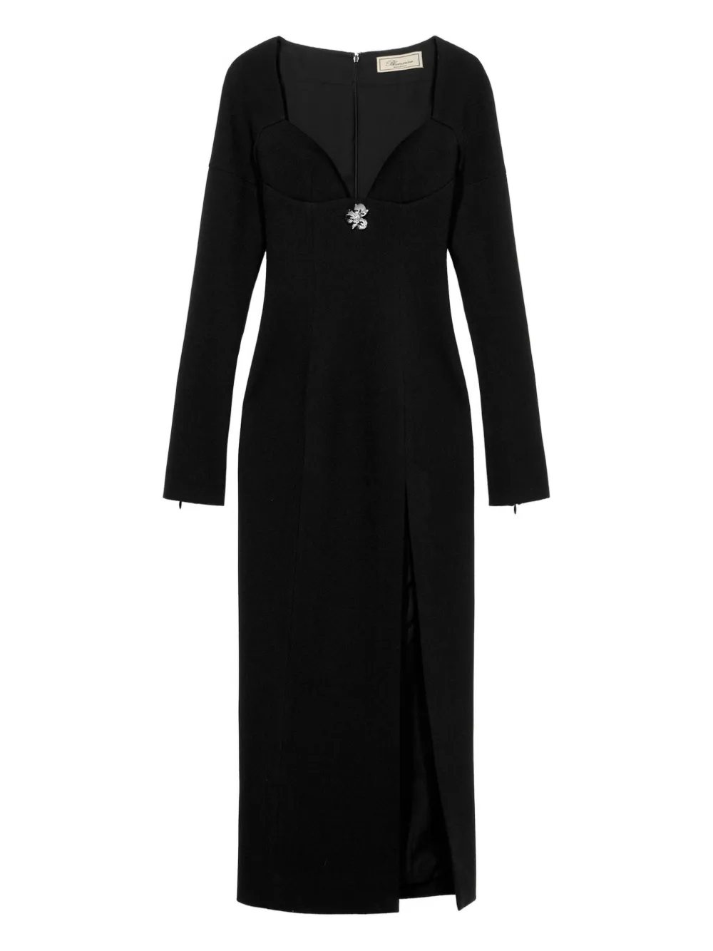 

Платье миди с кристаллами BLUMARINE, черный