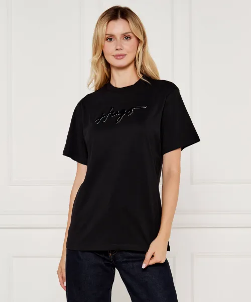 

Винтажная футболка Loose fit Hugo, черный