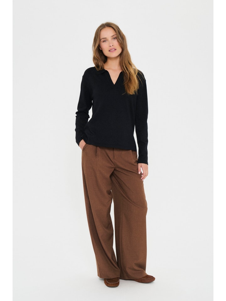 

Вязаный свитер MilaSZ Baggy Fit черного цвета SAINT TROPEZ