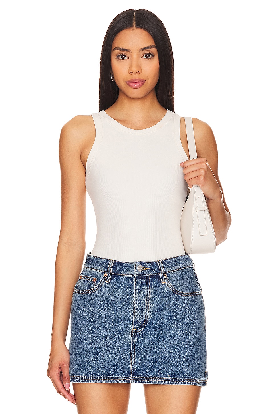 

Боди-Борцовка в рубчик Spanx, цвет parchment